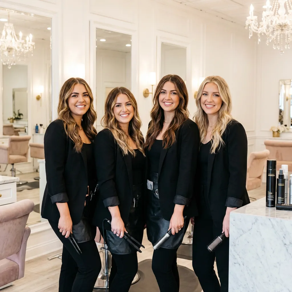 Das Team von Salon Elegance — Sofia Petrov und 4 Stylistinnen in Bielefeld