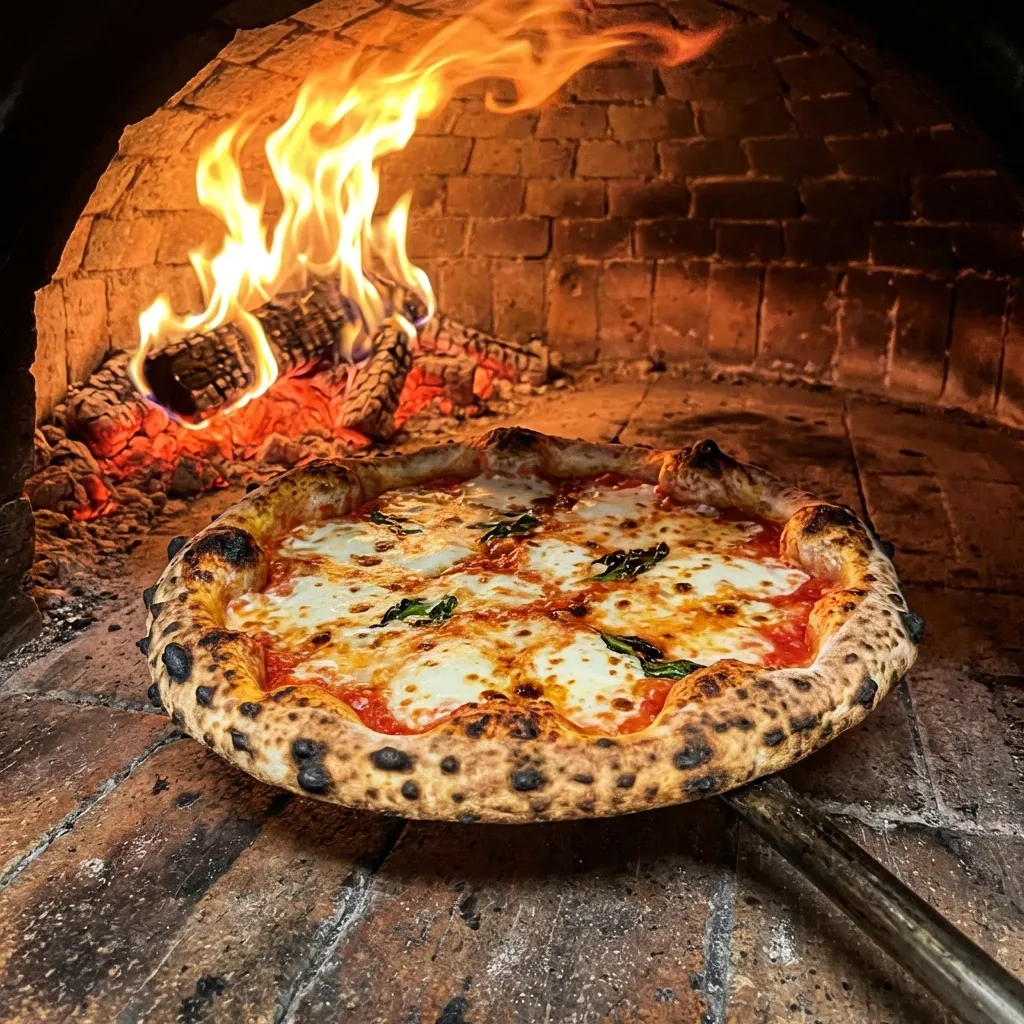 Pizza aus dem Holzofen