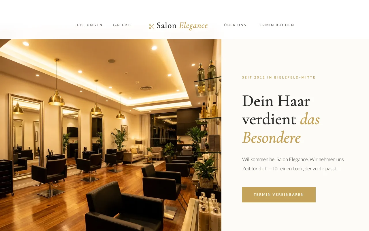 Salon Elegance — Friseur-Demo