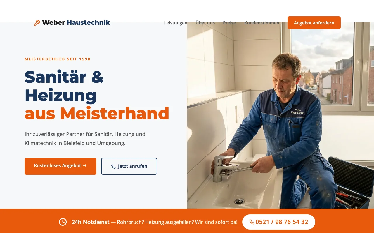Weber Haustechnik — Handwerker-Demo
